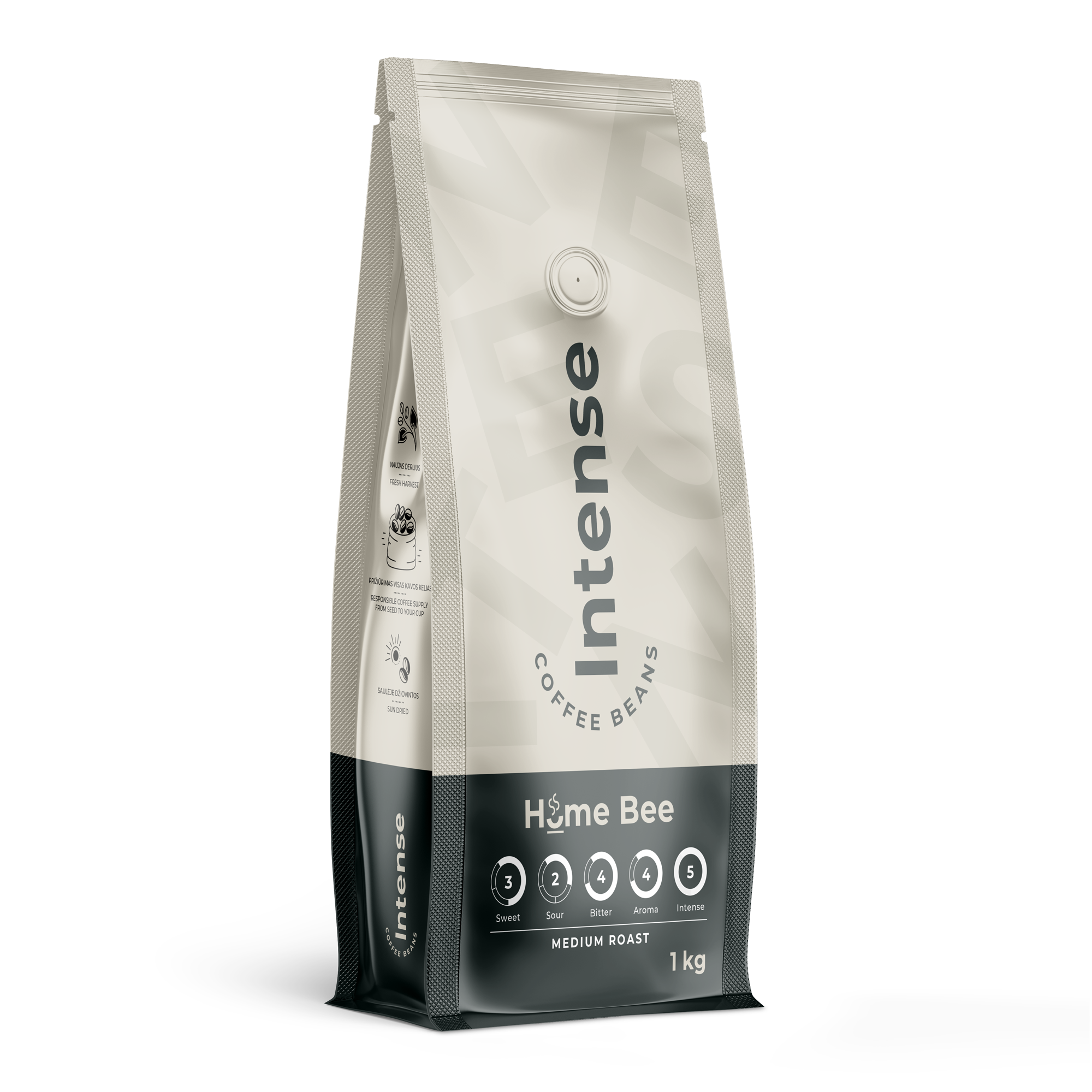 Home Bee Intense, 1 kg coffee beans - kafijasbanka