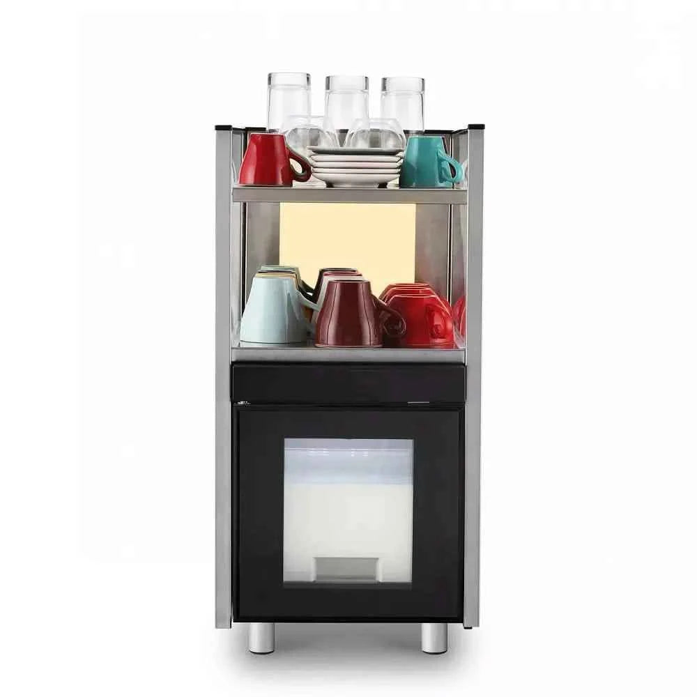 Milk refrigerator with cup warmer "Dr. coffee"
