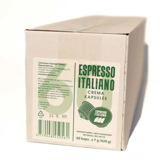 ESPRESSO ITALIANO CREMA CAPSULES 60PCS - kafijasbanka
