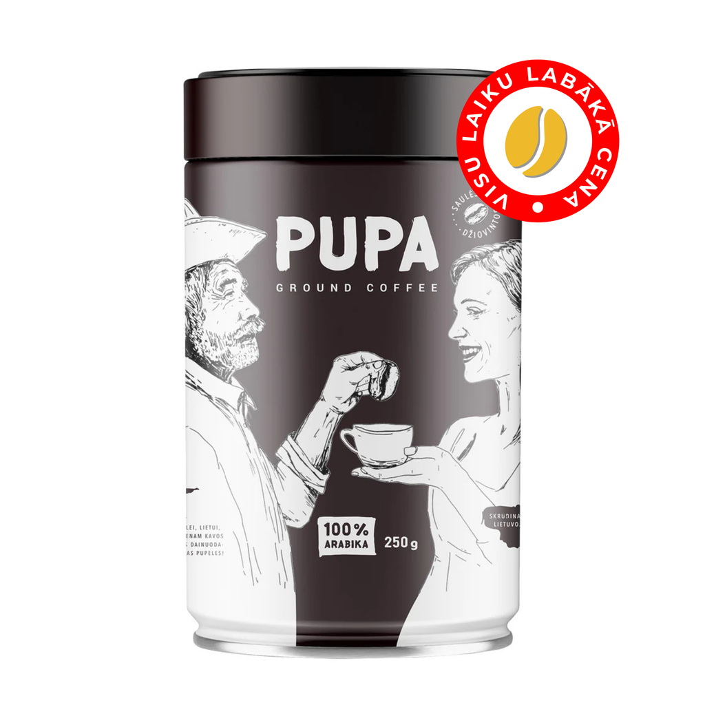 PUPA, 250g,Ground coffee, in a tin can