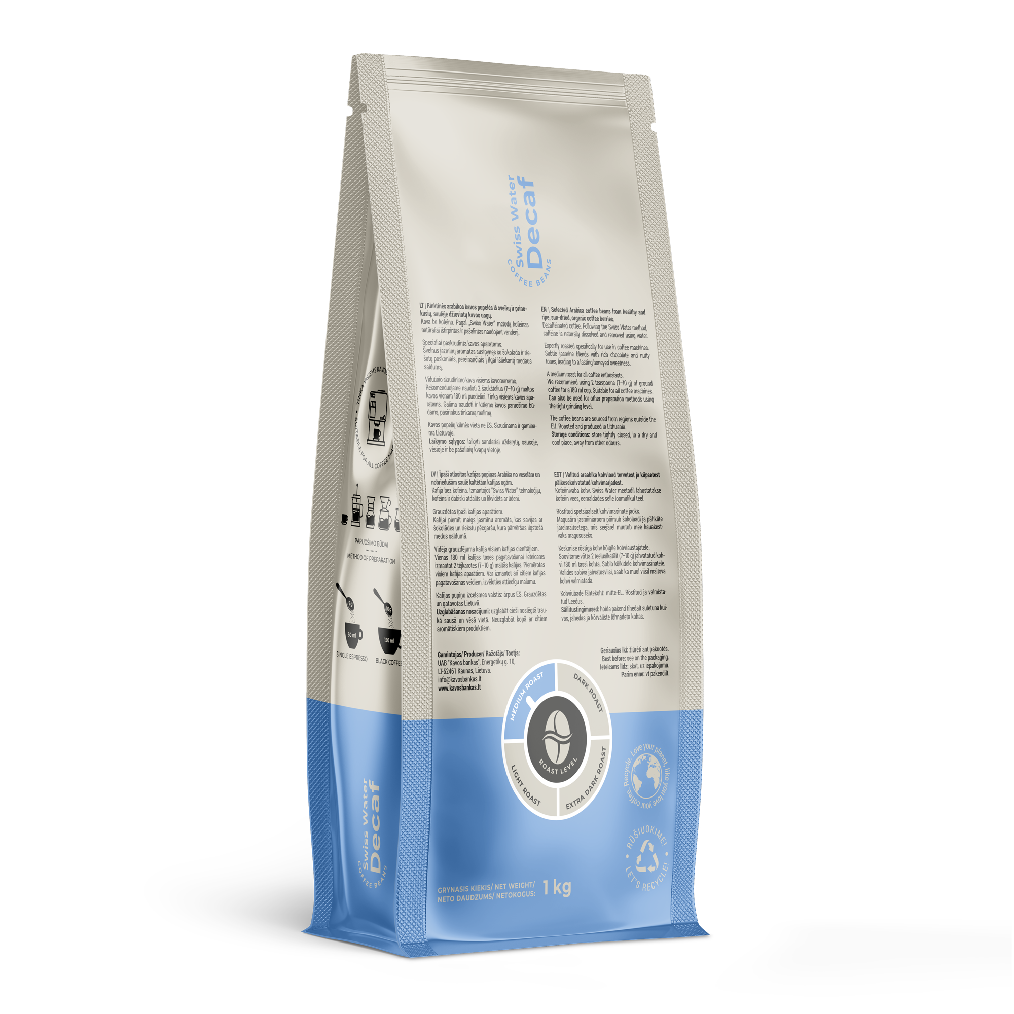 Home Bee Decaf, 1 kg coffee beans - kafijasbanka