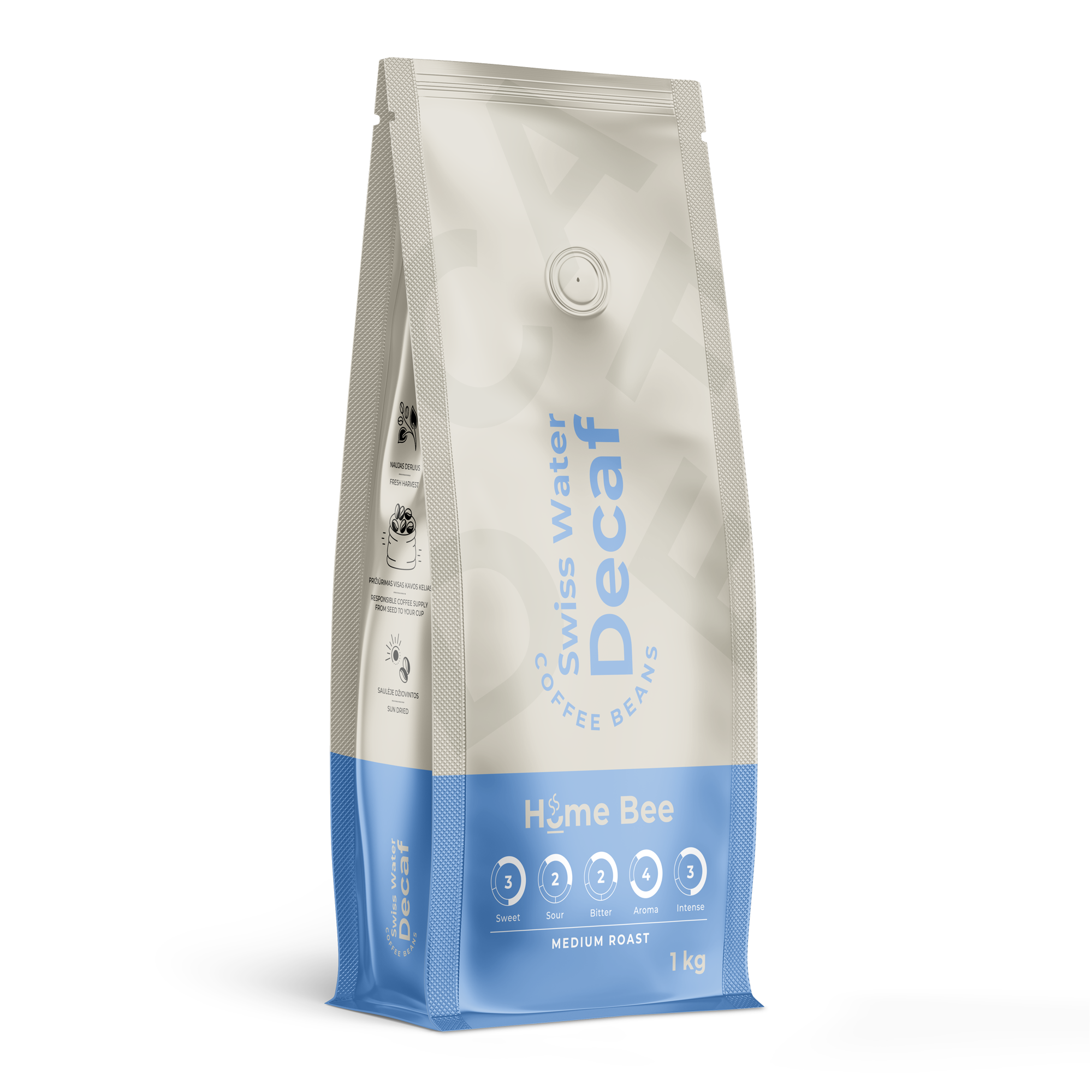 Home Bee Decaf, 1 kg coffee beans - kafijasbanka