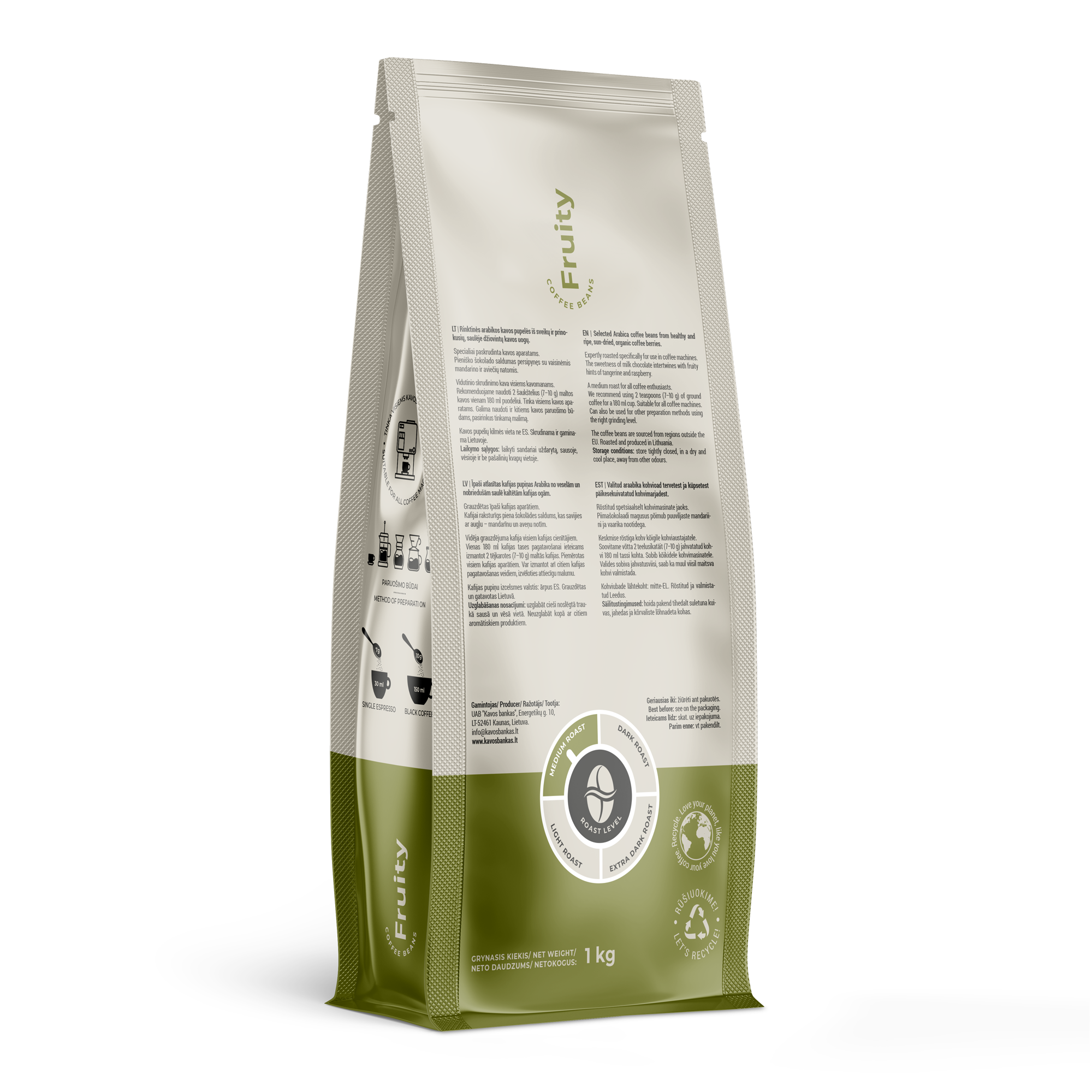 Home Bee Fruity, 1 kg coffee beans - kafijasbanka