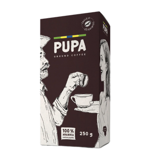 Coffee PUPA, 250g, in vacuum ups - kafijasbanka