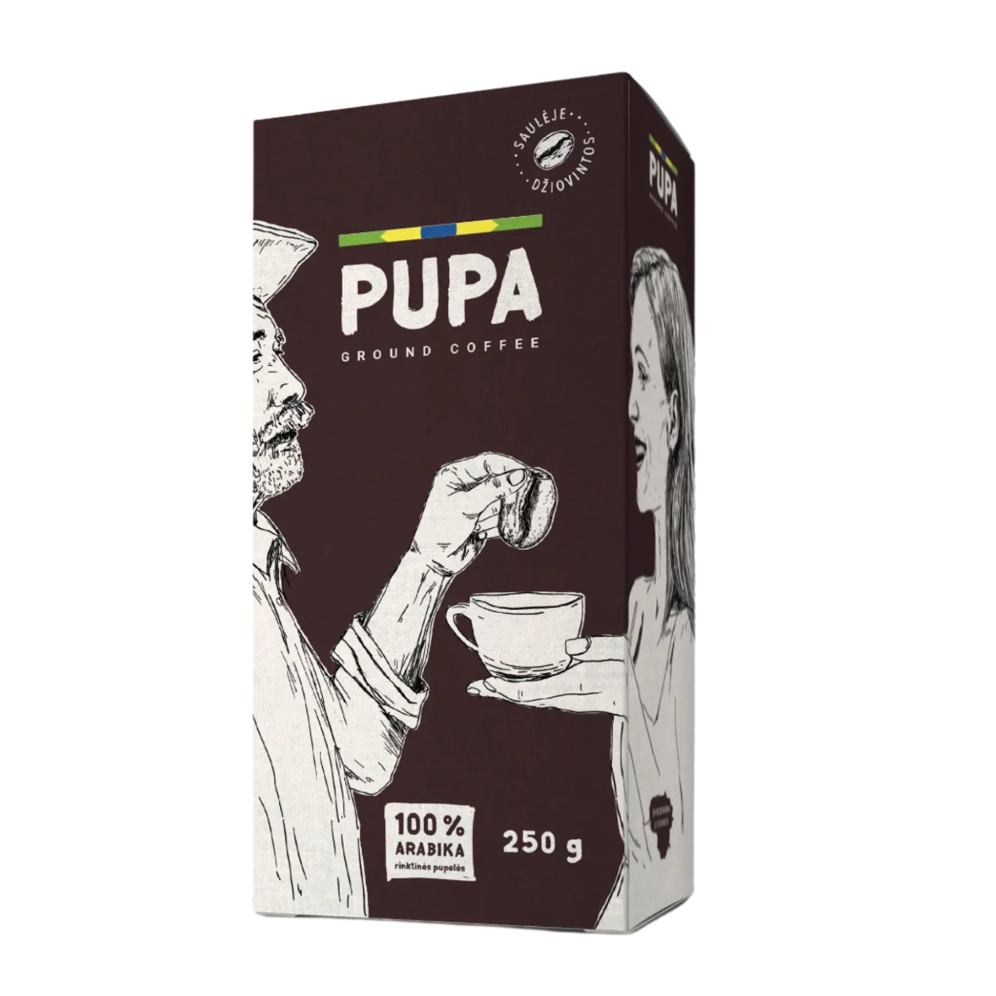 Coffee PUPA, 250g, in vacuum ups - kafijasbanka