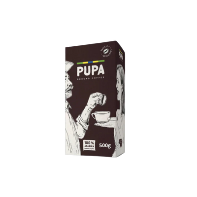 Coffee PUPA, 500g, in vacuum - kafijasbanka