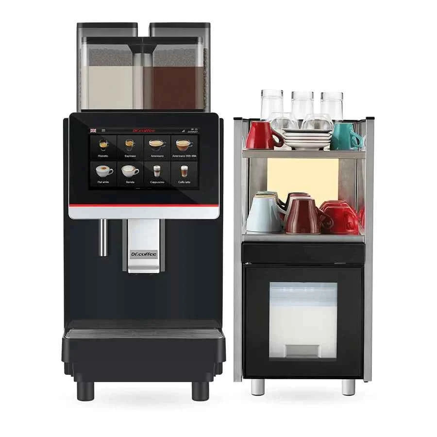 Milk refrigerator with cup warmer "Dr. coffee"